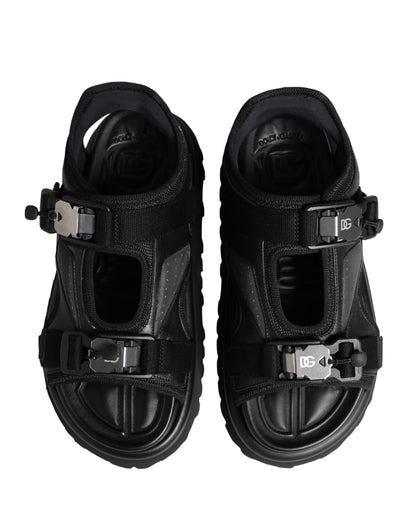 Dolce & Gabbana Men's Leather & Rubber Platform Sandals - Black