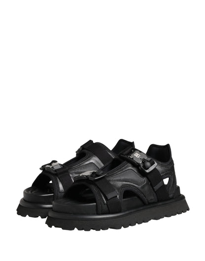 Dolce & Gabbana Men's Leather & Rubber Platform Sandals - Black