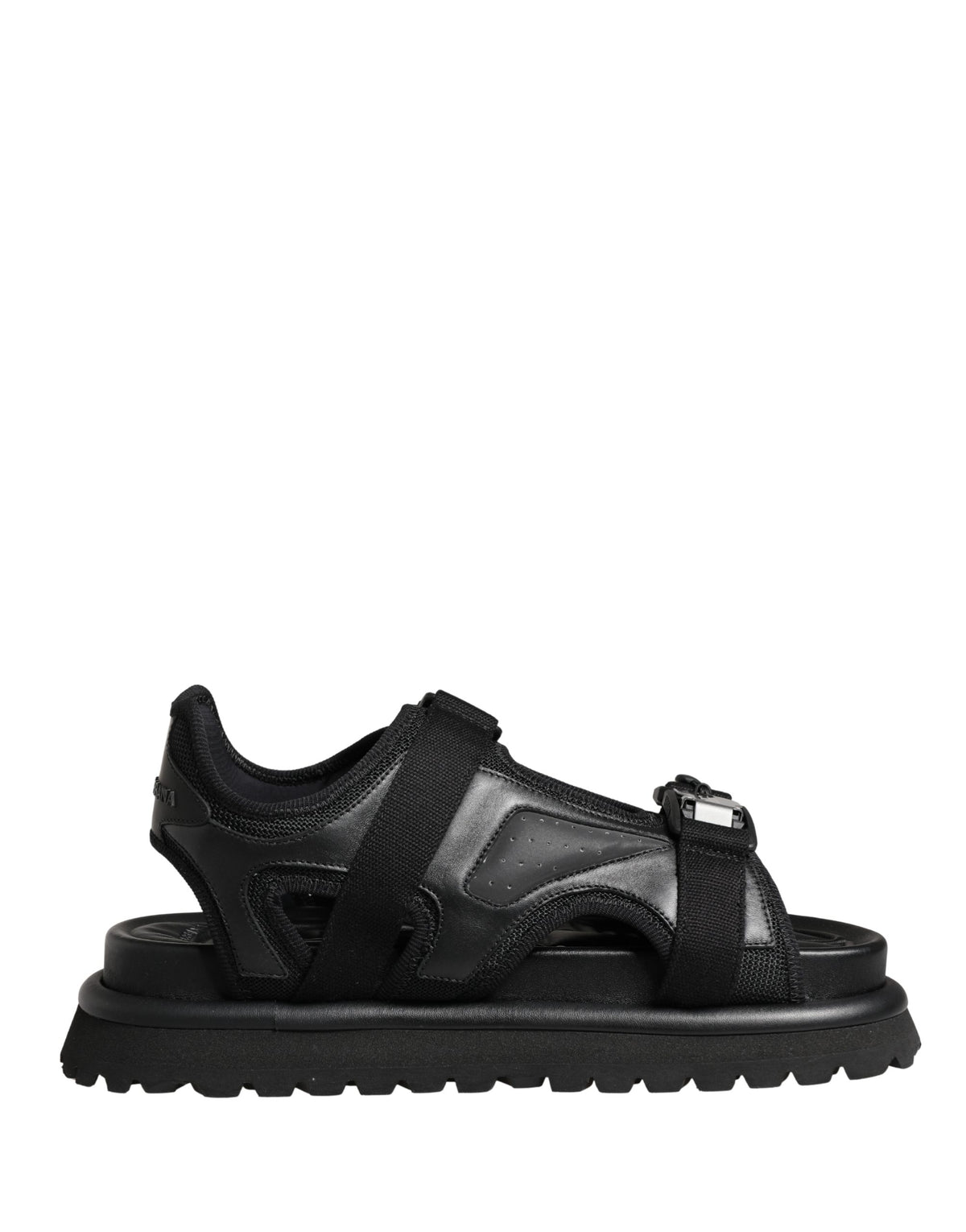 Dolce & Gabbana Men's Leather & Rubber Platform Sandals - Black