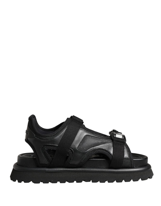 Dolce & Gabbana Men's Leather & Rubber Platform Sandals - Black