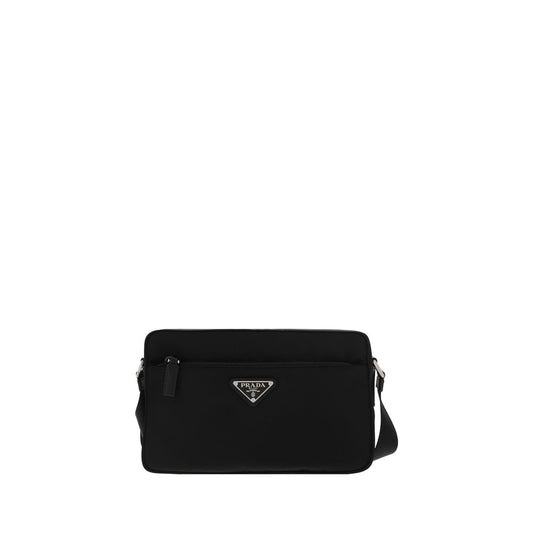 Shoulder Bag by Prada for women in nylon black features an effortlessly chic silhouette with a secure zipper, ample , and versatile shoulder-strap & adjustable-strap for effortlessly chic everyday luxury.