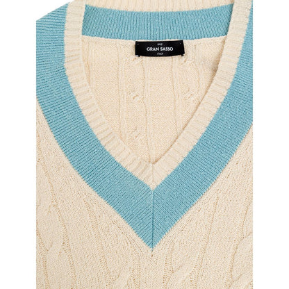 Gran Sasso White Cotton Sweatshirt