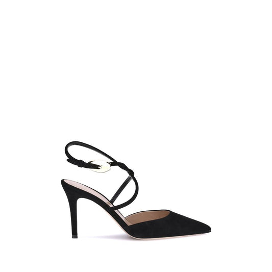 Gianvito Rossi Black Calf Leather Bos Taurus Pumps