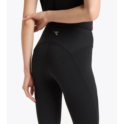 Diadora Black Polyester Athletic Pants