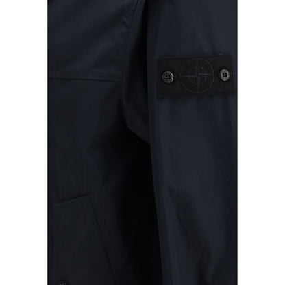 Stone Island Black Polyester Coat