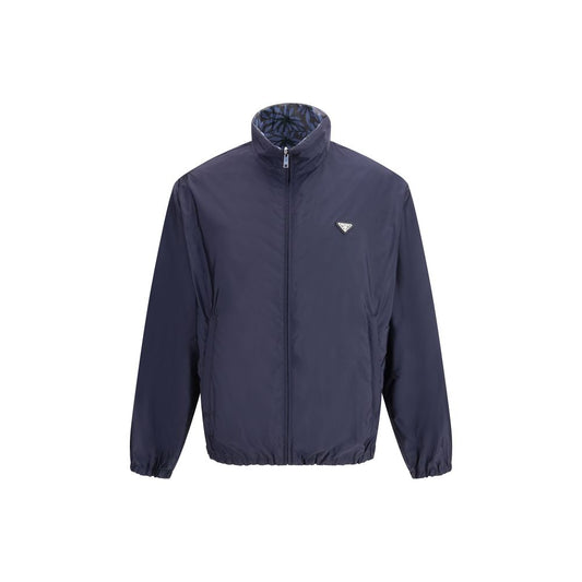 Prada Blue Recycled Polyamide Shell Jacket