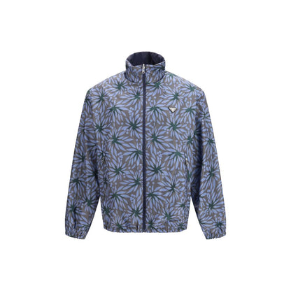 Prada Blue Recycled Polyamide Shell Jacket