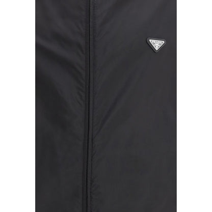 Prada Black Recycled Polyamide Shell Jacket