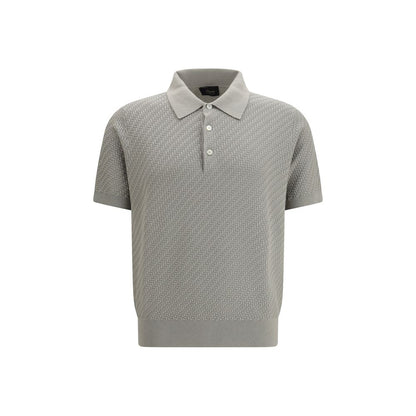 Brioni Beige Cotton Polo Shirt