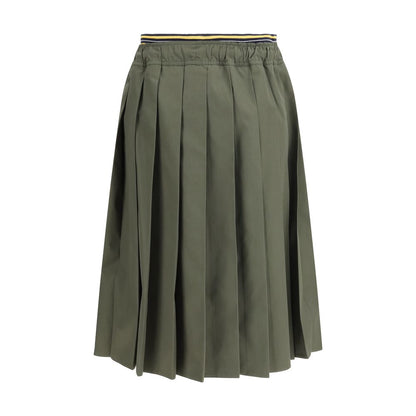 Prada Bicolor Polyester Midi Skirt