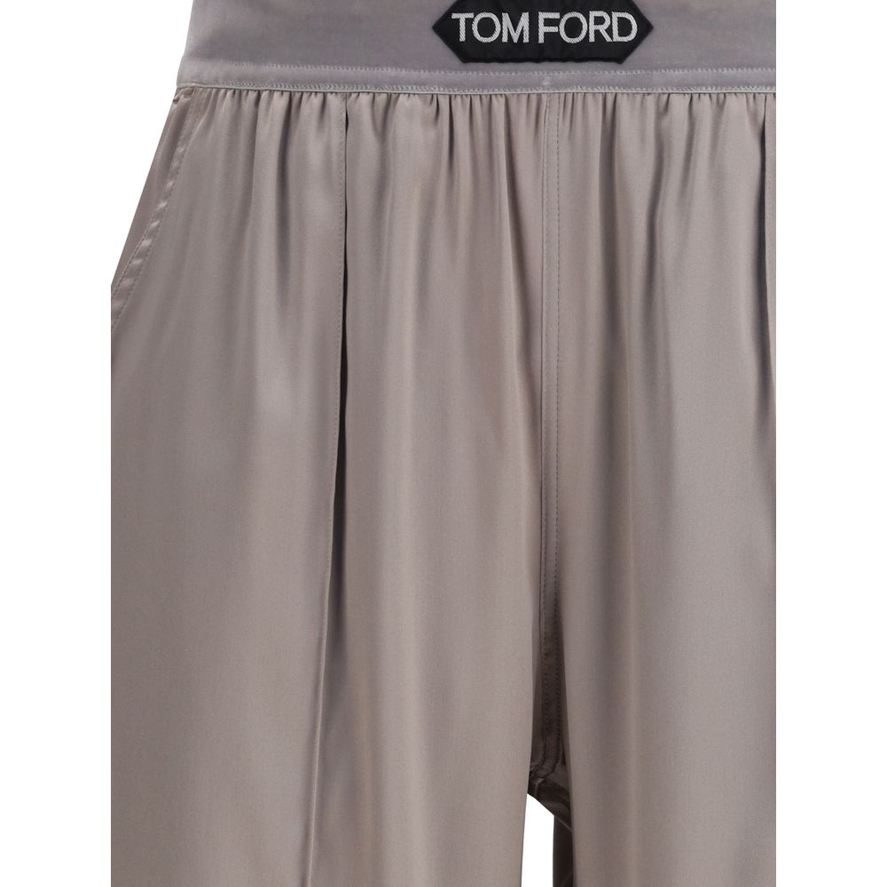 Tom Ford Silver Elastane Casual Pants
