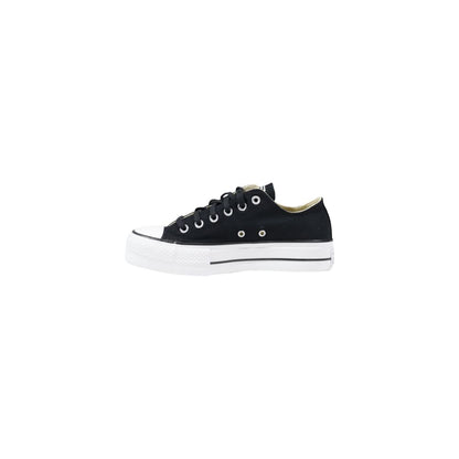 Sneakers by Converse for women in polyester black presents a sumptuous silhouette, artfully capturing the essence of the Women's Low-Top Casual Polyester Sneakers with its sumptuous low-top casual style design.