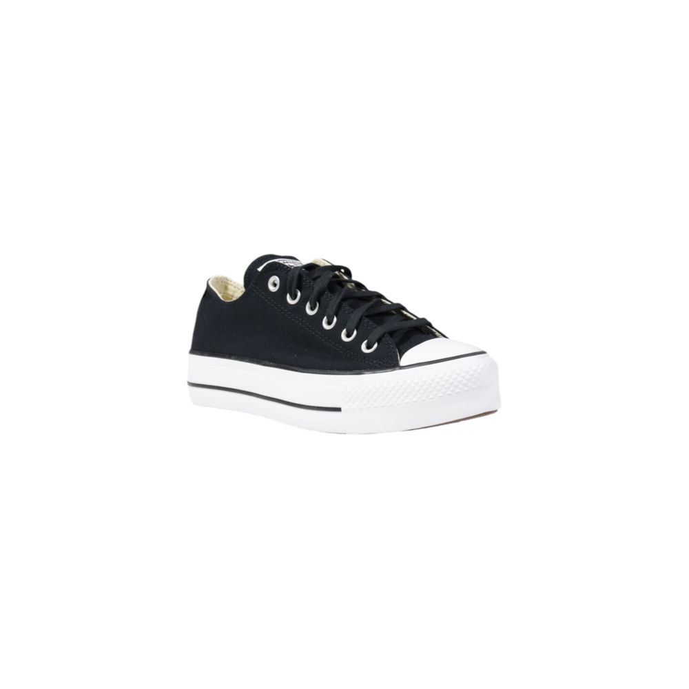 Sneakers by Converse for women in polyester black features an opulent silhouette from the Women's Low-Top Casual Polyester Sneakers collection, showcasing a signature low-top casual style with an opulent finish.