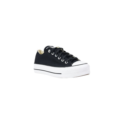 Sneakers by Converse for women in polyester black features an opulent silhouette from the Women's Low-Top Casual Polyester Sneakers collection, showcasing a signature low-top casual style with an opulent finish.