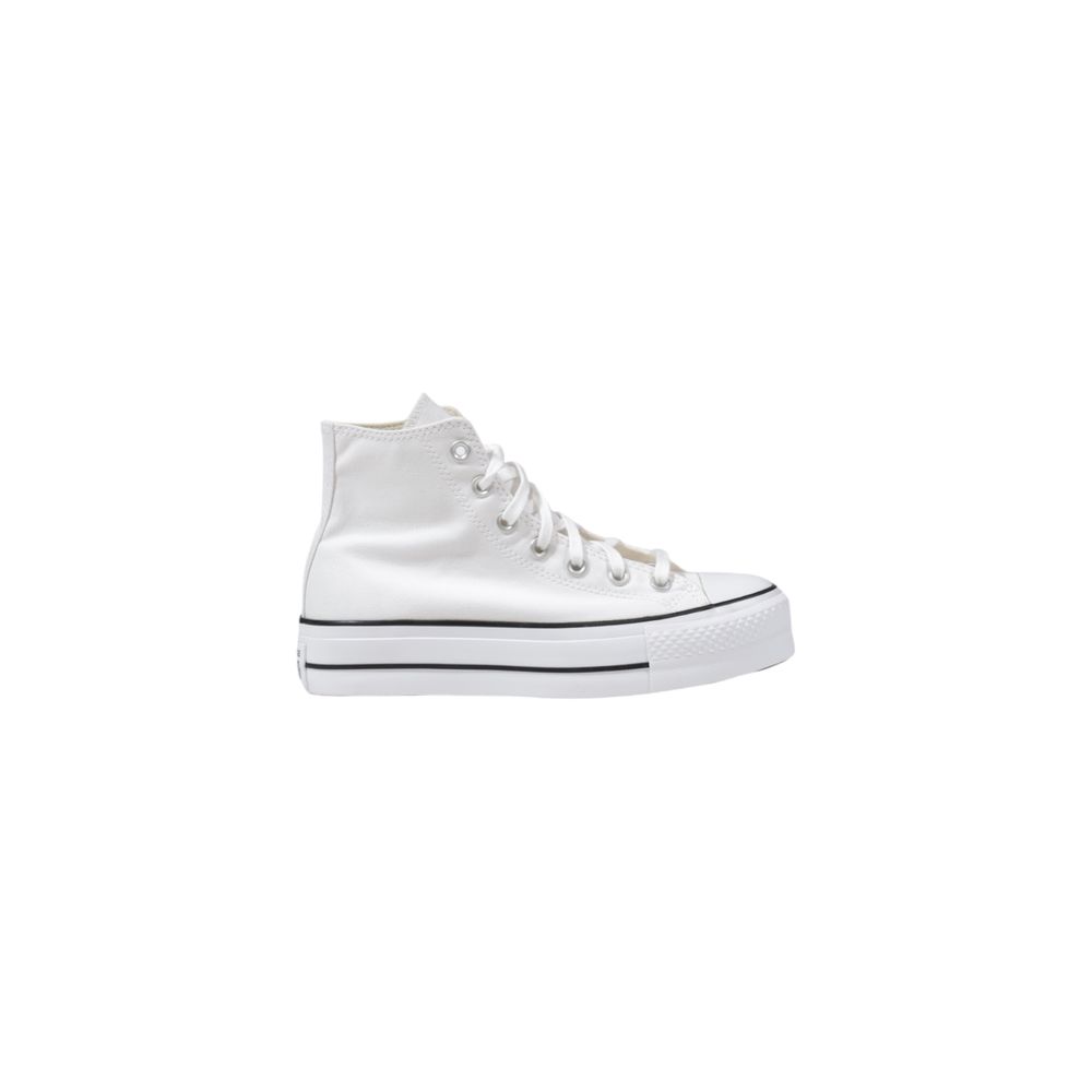 Sneakers by Converse for women in polyester white features an sumptuous silhouette, showcasing the premium Women's High-Top Casual Polyester Sneakers in a sumptuous high-top casual style that offers a sumptuous finish for refined style.