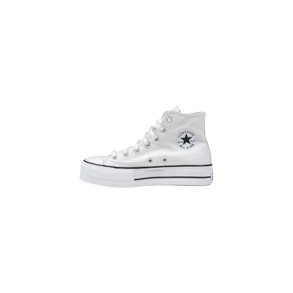 Sneakers by Converse for women in polyester white presents a sumptuous silhouette from the Women's High-Top Casual Polyester Sneakers collection, showcasing a sumptuous high-top casual style for an elevated aesthetic.
