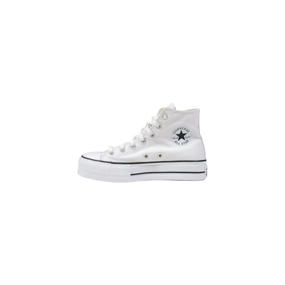 Sneakers by Converse for women in polyester white presents a sumptuous silhouette from the Women's High-Top Casual Polyester Sneakers collection, showcasing a sumptuous high-top casual style for an elevated aesthetic.