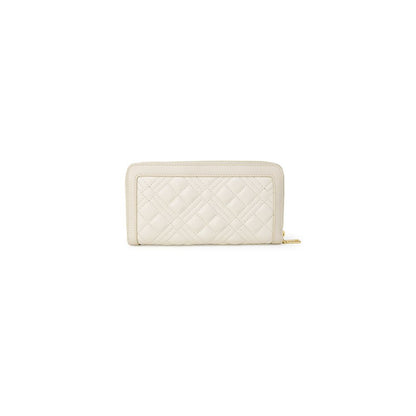 Wallet by Love Moschino for women in polyethylene & polyurethane beige & gold presents a refined silhouette, artfully capturing the essence of the Quilted Polyethylene & Polyurethane Wallet design with sophisticated compact-design for a refined look.