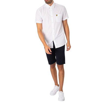 Bermuda Shorts by Lyle & Scott for men in stretch cotton blue presents a sleek silhouette, featuring a sleek with a refined short and a sophisticated .