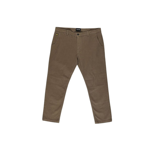 Lyle & Scott Beige Cotton Casual Pants