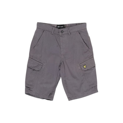 Bermuda Shorts by Lyle & Scott for men in cotton gray presents a contemporary silhouette, showcasing a contemporary regular-fit with a refined short and elegant .