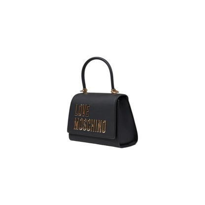 Handbag by Love Moschino for women in polyethylene & polurethane gold features a refined silhouette, showcasing a secure flap, organized , and versatile handle for a refined finish.
