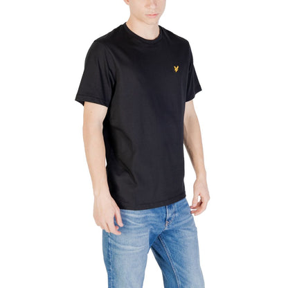 T-Shirt by Lyle & Scott for men in cotton black showcases a fashionable silhouette, elegantly detailed with a fashionable and for a sophisticated, high-fashion look.