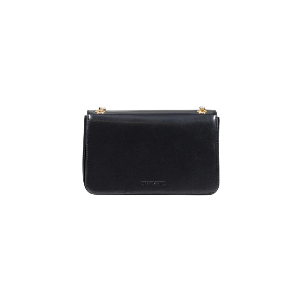 Crossbody Handbag by Love Moschino for women in polyethylene & polyurethane black & gold presents a ornamental silhouette, showcasing a secure flap, ample , and versatile crossbody-strap for a ornamental finish.