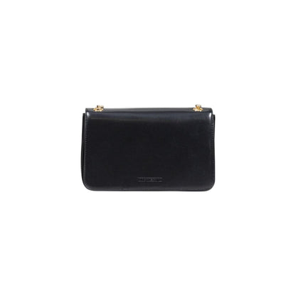 Crossbody Handbag by Love Moschino for women in polyethylene & polyurethane black & gold presents a ornamental silhouette, showcasing a secure flap, ample , and versatile crossbody-strap for a ornamental finish.