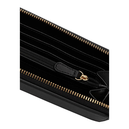 Wallet by Love Moschino for women in polyethylene & polyurethane black & gold presents a refined silhouette, artfully capturing the essence of the Polyethylene & Polyurethane Wallet design with sophisticated for a refined look.