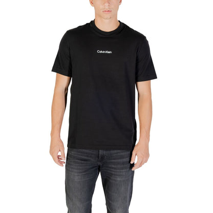 Activewear Top by Calvin Klein Sport for men in stretch polyester cotton black features an contemporary silhouette with , , and a contemporary .