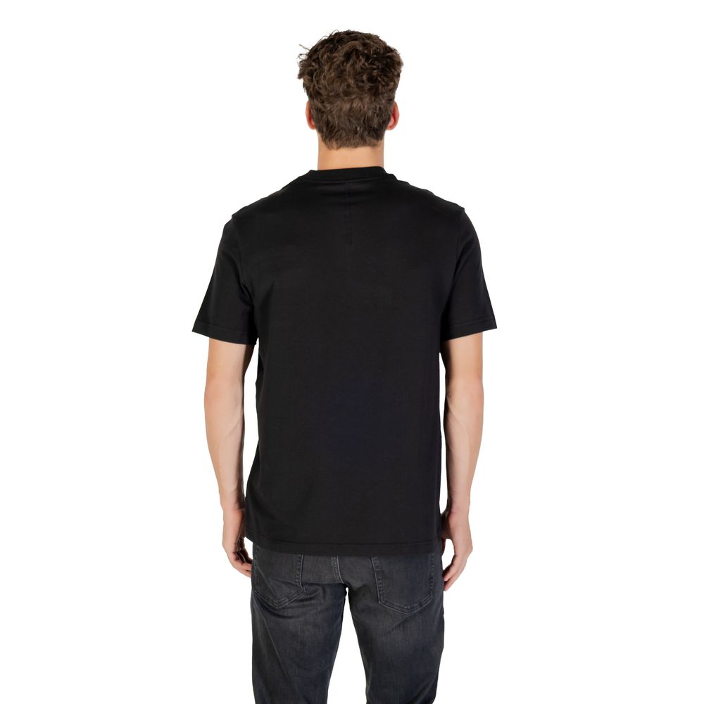 Activewear Top by Calvin Klein Sport for men in stretch polyester cotton black showcases a athletic silhouette, featuring athletic and a athletic integrated with high-performance .
