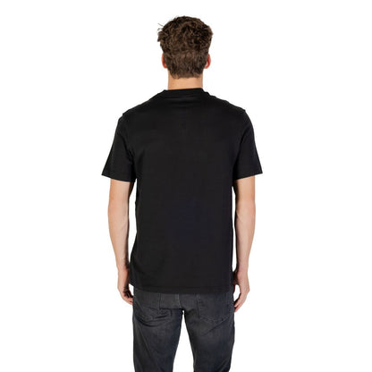 Activewear Top by Calvin Klein Sport for men in stretch polyester cotton black showcases a athletic silhouette, featuring athletic and a athletic integrated with high-performance .