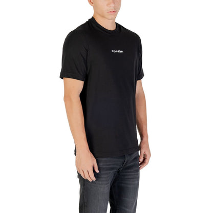 Activewear Top by Calvin Klein Sport for men in stretch polyester cotton black features an contemporary silhouette with , , and a contemporary .