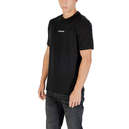 Activewear Top by Calvin Klein Sport for men in stretch polyester cotton black showcases an streamlined silhouette, featuring a refined and detailed with functional for a streamlined finish.
