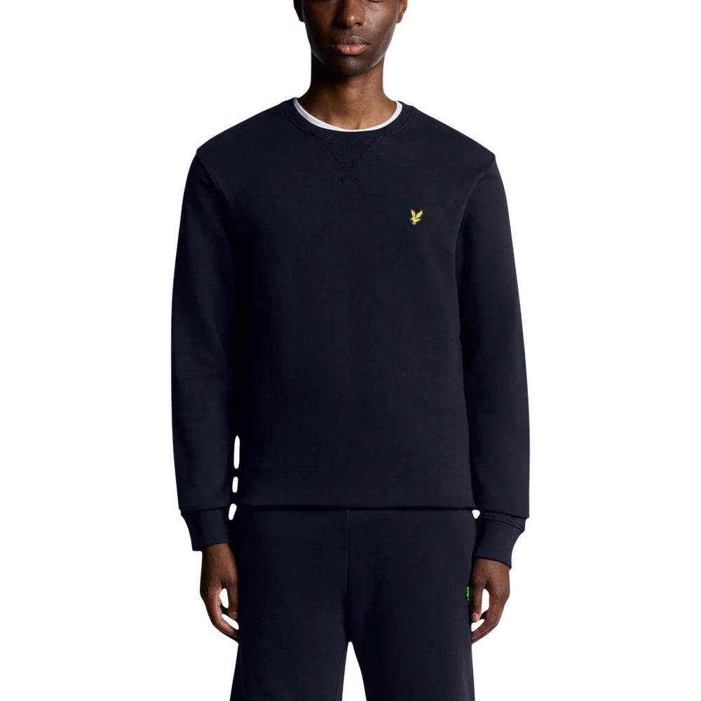 Activewear Sweatshirt by Lyle & Scott for men in cotton blue features an contemporary silhouette with , refined detailing, and an contemporary crew neckline for a sophisticated performance look.
