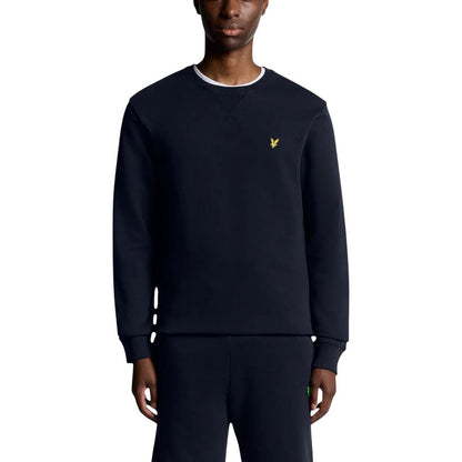 Activewear Sweatshirt by Lyle & Scott for men in cotton blue features an contemporary silhouette with , refined detailing, and an contemporary crew neckline for a sophisticated performance look.