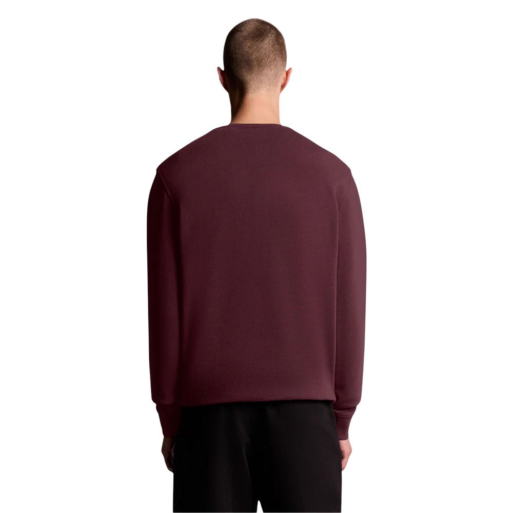 Activewear Sweatshirt by Lyle & Scott for men in cotton bordeaux features an contemporary silhouette with , refined detailing, and an contemporary crew neckline for a sophisticated performance look.
