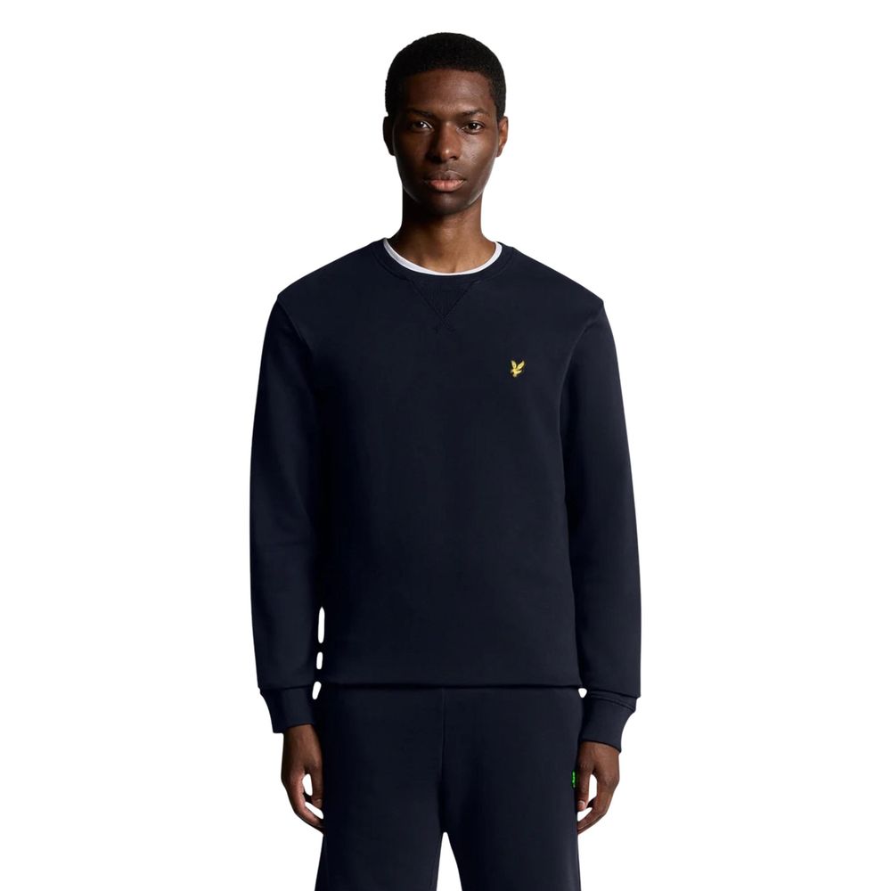 Activewear Sweatshirt by Lyle & Scott for men in cotton blue showcases a versatile silhouette, artfully detailed with a versatile and for a versatile finish with .