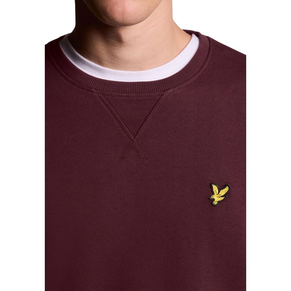 Activewear Sweatshirt by Lyle & Scott for men in cotton bordeaux showcases a versatile silhouette, artfully detailed with a versatile crew neckline and for a versatile finish with .