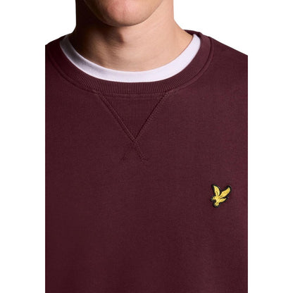 Activewear Sweatshirt by Lyle & Scott for men in cotton bordeaux showcases a versatile silhouette, artfully detailed with a versatile crew neckline and for a versatile finish with .