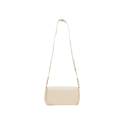 This Shoulder Handbag by Love Moschino for women in polyethylene & polyurethane and beige & gold presents a sculptural silhouette featuring a secure , ample , and versatile shoulder-strap & adjustable-strap for a sculptural finish.