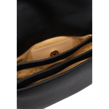 Shoulder Handbag by Love Moschino for women in polyethylene & polyurethane black & gold presents a ornamental silhouette, showcasing a secure , ample , and versatile shoulder-strap & adjustable-strap for a ornamental finish.