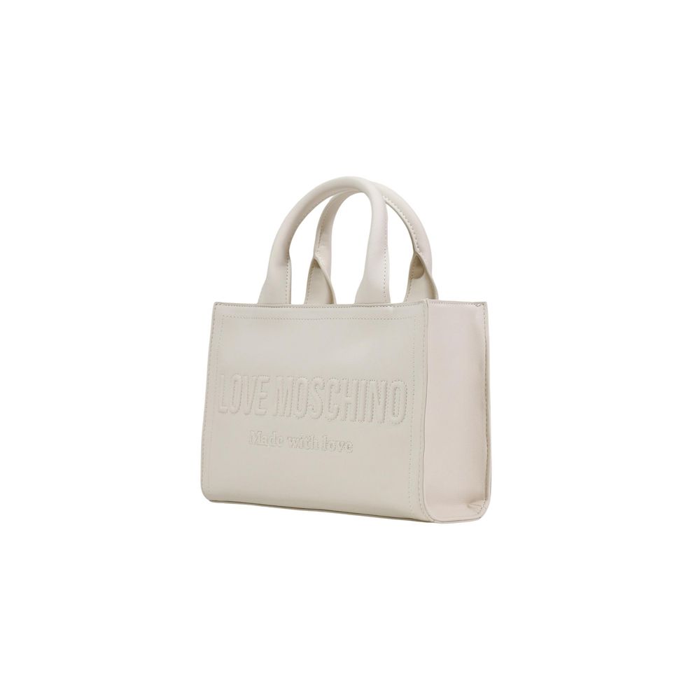 Handbag by Love Moschino for women in polyethylene & polyurethane beige presents a ornamental silhouette, showcasing a secure , ample , and versatile handle for a ornamental finish.