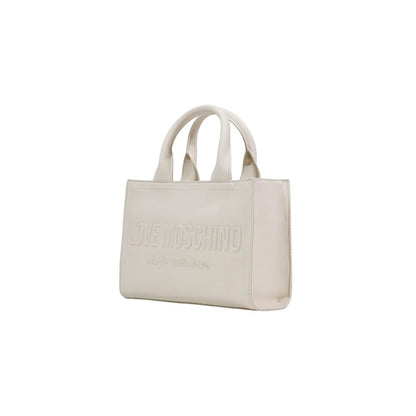 Handbag by Love Moschino for women in polyethylene & polyurethane beige presents a ornamental silhouette, showcasing a secure , ample , and versatile handle for a ornamental finish.