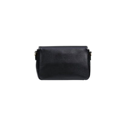 This Crossbody-Shoulder Handbag by Love Moschino for women in polyethylene & polurethane and black & gold presents a sculptural silhouette featuring a secure , ample , and versatile crossbody-strap, shoulder-strap & adjustable-strap for a sculptural finish.