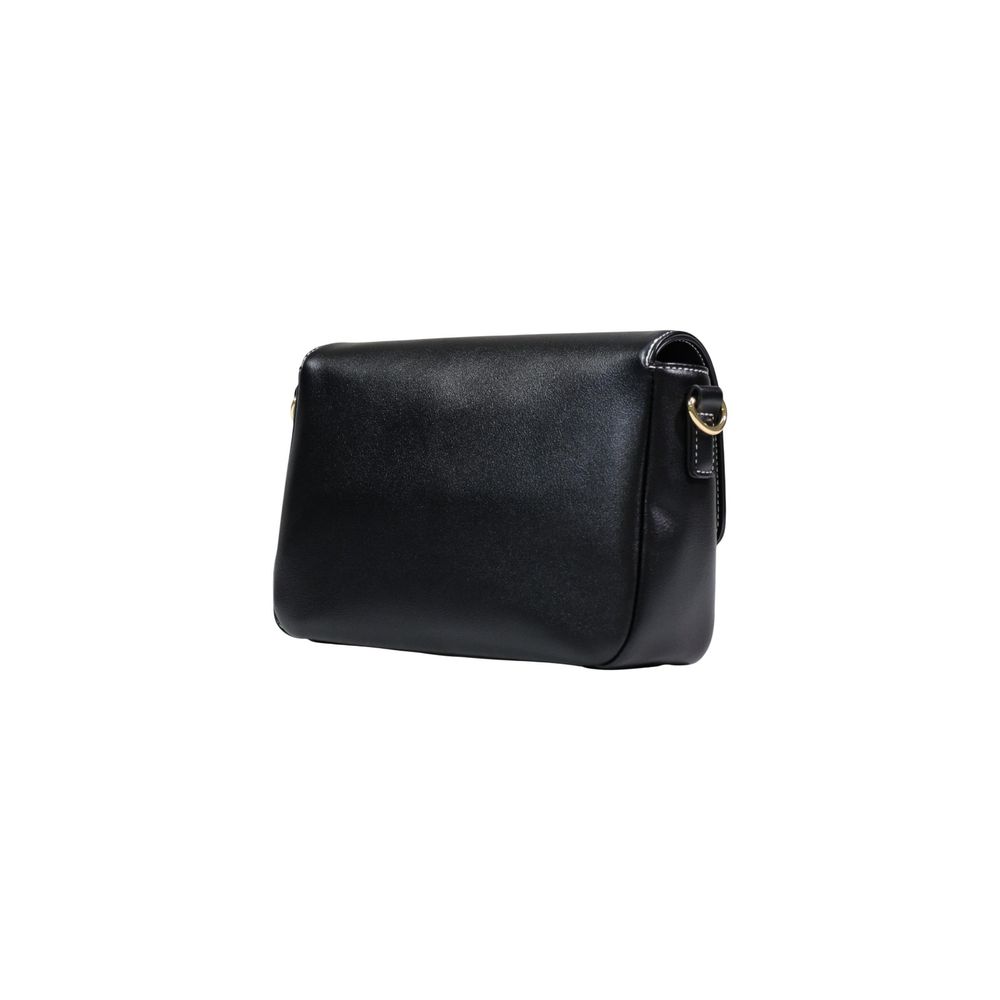 Crossbody-Shoulder Handbag by Love Moschino for women in polyethylene & polurethane black & gold features a refined silhouette, showcasing a secure , organized , and versatile crossbody-strap, shoulder-strap & adjustable-strap for a refined finish.