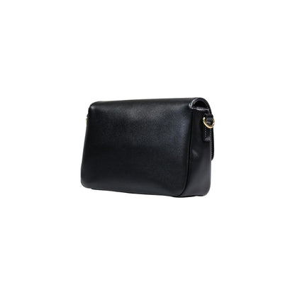 Crossbody-Shoulder Handbag by Love Moschino for women in polyethylene & polurethane black & gold features a refined silhouette, showcasing a secure , organized , and versatile crossbody-strap, shoulder-strap & adjustable-strap for a refined finish.