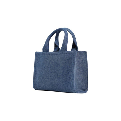 Love Moschino Blue Cotton Handbag