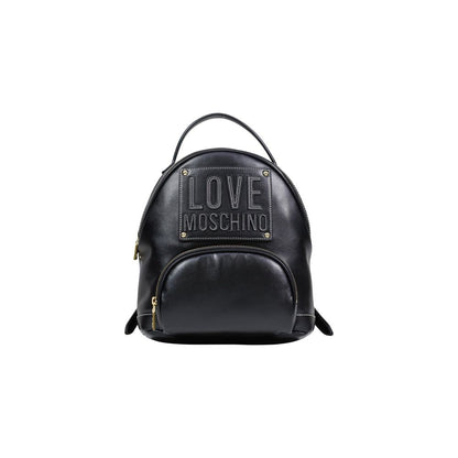 Backpack by Love Moschino for women in polyethylene & polurethane black & gold presents a stately Polyethylene & Polurethane Backpack design, showcasing a secure zipper with ample and versatile backpack-strap & adjustable-strap for a stately finish.